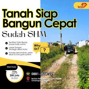 Tanah Kavling SHM Mepet surabaya Siap bangun lokasi di Gedangan, tersedia melalui melalui situs Olx