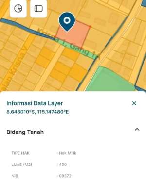 Tanah kawasan villa di jalan pantai Berawa, Canggu lokasi di Kuta Utara, tersedia melalui melalui situs Olx