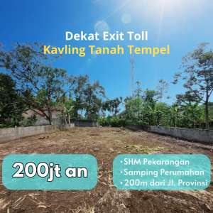 Tanah Sleman Tempel Dekat Exit Toll lokasi di Sleman, tersedia melalui melalui situs Olx