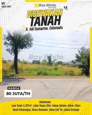 Tanah Strategis Disewakan di Jalan Adi Sumarmo, Colomadu lokasi di Colomadu, tersedia melalui melalui situs Olx