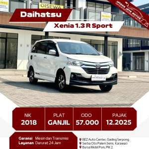 Jual bekas TDP 10JT DAIHATSU XENIA 1.3 R SPORTY 2018,lokasi di 
