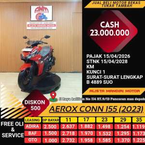 Jual bekas AEROX CONN 155 2023 MOTOR MATIC BISA DI KREDIT HARGA TERJANGKAU,lokasi di Pasar Minggu