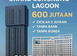 Apartemen Cicilan 5 Jutaan Tanpa Bunga, Grand Sungkono Lagoon Surabaya lokasi di dukuh-pakis, tersedia melalui melalui situs Lamudi