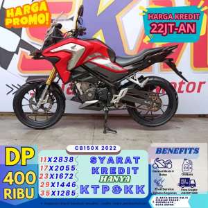 Jual bekas cb 150 x tahun 2022 DP400 garansi mesin 6bulan cash credit,lokasi di Ciracas