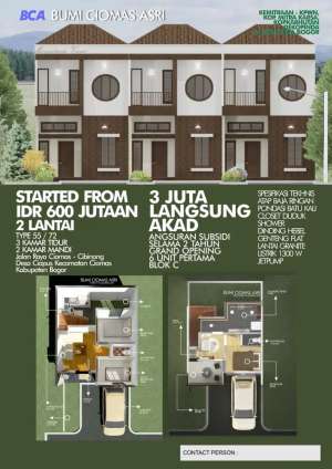 Cluster murah di ciomas bogor lokasi di Tamansari, tersedia melalui melalui situs Olx