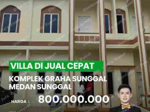 Di Jual Cepat Villa di Komplek Graha Sunggal lokasi di Medan Sunggal, tersedia melalui melalui situs Olx