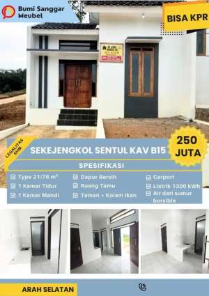 Dijual Rumah siap huni cluster sentul B-14 cileunyi lokasi di Cileunyi, tersedia melalui melalui situs Olx