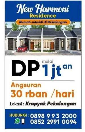 DP 1JT DAPAT RUMAH, ANGSURAN RINGAN lokasi di Pekalongan Utara, tersedia melalui melalui situs Olx