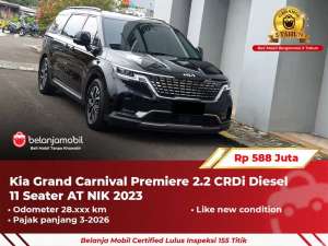 Jual bekas GARANSI 5THKia Grand Carnival Premiere 2.2 11 Seater 2023 2024,lokasi di 