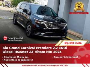 Jual bekas GARANSI 5THKia Grand Carnival 2.2 CRDi Diesel AT Hitam 2023 2024,lokasi di 