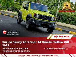 Jual bekas GARANSI 5THSuzuki Jimny 1.5 3 Door AT Kinetic Yellow 2022 2023,lokasi di 