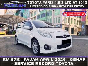 Jual bekas Genap Km87rb PajakApriL Yaris S Limited 2013 Yaris 2013 Genap Paskah,lokasi di 