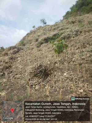 Hamparan berupa gunung batu lokasi di Gunem, tersedia melalui melalui situs Olx