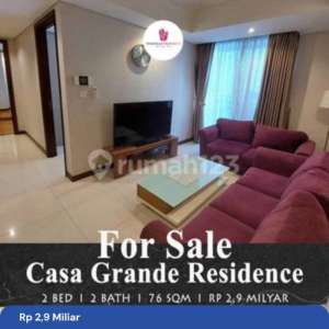 Jual Apartemen Casa Grande 2 Bedroom Full Furnished Bagus , tersedia melalui melalui situs Rumah123