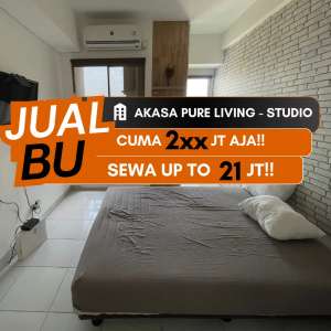 JUAL CEPAT BU APARTEMEN AKASA PURE LIVING STUDIO FURNISHED BSD CITY lokasi di Serpong, tersedia melalui melalui situs Olx
