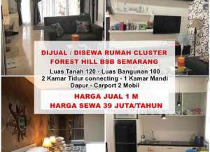jual dan sewa rumah di forest hill Semarang lokasi di kedungpane, tersedia melalui melalui situs Lamudi