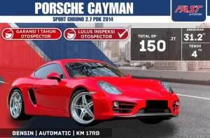 Jual bekas PORSCHE CAYMAN 2014 SPORT CHRONO 2.7 PDK LOW KM.17RB PAJAK PANJANGF2S,lokasi di 