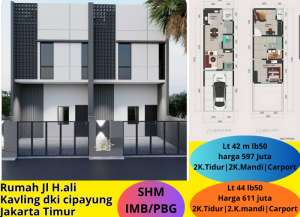 Rumah 2 Lantai,Strategis seberang Mc donal Cipayung lokasi di cipayung-1, tersedia melalui melalui situs Lamudi