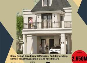 Rumah Brand New Di Mahagoni Park Graha Raya Bintaro lokasi di pondok-aren, tersedia melalui melalui situs Lamudi