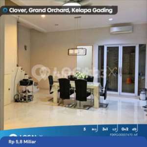Rumah Clover Grand Orchard Kelapa Gading, Jakarta Utara , tersedia melalui melalui situs Rumah123