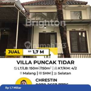 Rumah Lt 150 Shm Di Villa Puncak Tidar, Malang , tersedia melalui melalui situs Rumah123