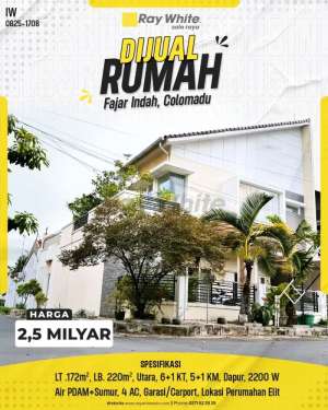Rumah Mewah Modern Tropis di Perumahan Elit Fajar Indah Solo lokasi di Colomadu, tersedia melalui melalui situs Olx