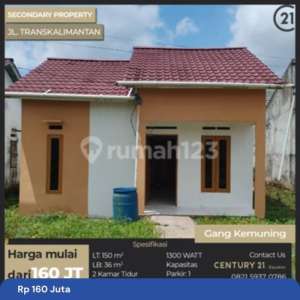 Rumah Siap Huni di Jalan Transkalimantan , tersedia melalui melalui situs Rumah123