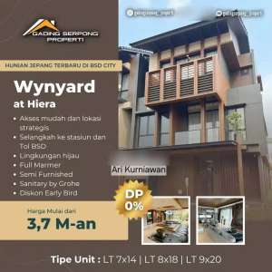 Terbaru WYNYARD hiera BSD CITY lantai marmer 1 menit tol KPR tanpa dp lokasi di Gading Serpong, tersedia melalui melalui situs Olx