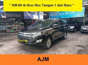 Jual bekas Tyt Innova G Bensin Km 89 rb Srvc Rec Pakai 2019 AT Tgn 1 dr Baru,lokasi di 