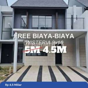 wisteria 9x16 brand new belum pernah ditempati , tersedia melalui melalui situs Rumah123