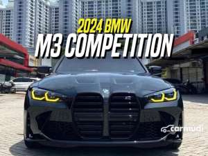 Jual bekas 2023 BMW M3 3.0 Competition Sedan Black on Orange Hitam Comp M 3 2024,lokasi di DKI Jakarta