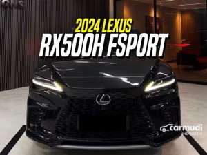 Jual bekas 2024 Lexus RX 500H 2.4 F Sport SUV Hybrid Black on RedBlack Hitam RX500h RX 500 h RX500 FSport,lokasi di DKI Jakarta