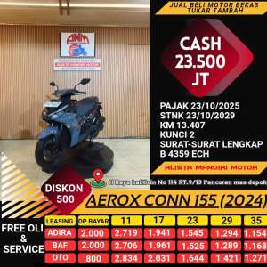 Jual bekas AEROX CONN 155 2024 DP 800 KM LOW LIKE NEW CC 0 KREDIVO TOKPED GOPAY,lokasi di Pesanggrahan