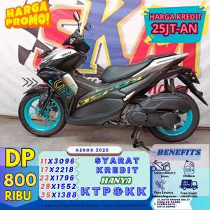 Jual bekas aerox tahun 2025 DP800 km low guys cash credit,lokasi di Duren Sawit