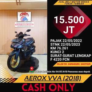 Jual bekas AEROX VVA 2018 CC 0 KREDIVO TOKPED SPAYLETTER INDODANA GOPAYLETTER,lokasi di Sawangan