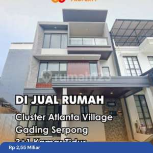 DI JUAL CEPAT Rumah Di Cluster Atlanta Village Gading Serpong , tersedia melalui melalui situs Rumah123