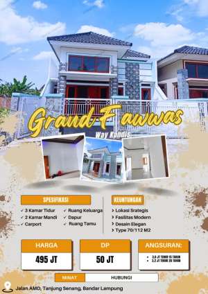 DI JUAL RUMAH 3 KAMAR DI WAY KANDIS DEKAT POLSEK TANJUNG SENANG lokasi di Tanjung Senang, tersedia melalui melalui situs Olx