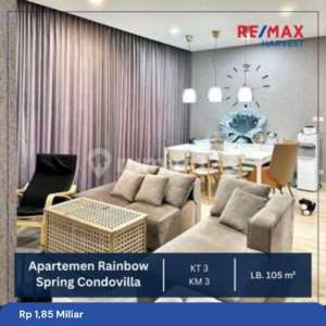 Dijual Apartment Rainbow Spring Condovillas Gading Serpong Luas 105m2 Hanya 1,85 Miliar Nett Tangerang , tersedia melalui melalui situs Rumah123