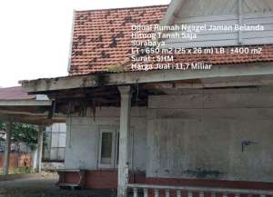 DIJUAL RUMAH 650M2 NGAGEL JAMAN BELANDA HITUNG TANAH SURABAYA SELATAN lokasi di ngagel, tersedia melalui melalui situs Lamudi