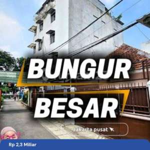 Dijual Super Murah Rumah Di Bungur Besar Jakarta Pusat , tersedia melalui melalui situs Rumah123