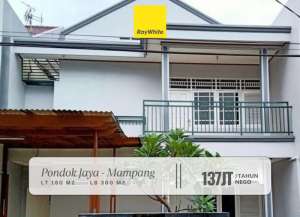 Disewa Rumah 2 Lantai di Pondok Jaya Mampang Jaksel lokasi di duren-tiga, tersedia melalui melalui situs Lamudi