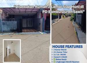 Disewakan Rumah 2 Lantai Siap Huni di Komplek Pd Bambu Jakarta Timur S720 lokasi di duren-sawit, tersedia melalui melalui situs Lamudi