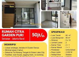 Disewakan Rumah Siap Huni di Citra Garden Puri Semanan lokasi di kalideres, tersedia melalui melalui situs Lamudi