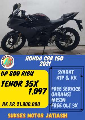 Jual bekas DP MURAH HONDA CBR 150 2021 DP 800 RIBU SUDAH BISA BAWA PULANG UNITNYA,lokasi di Makasar
