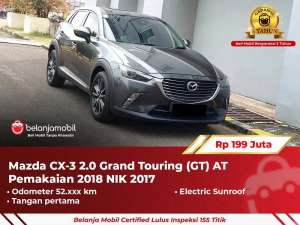 Jual bekas GARANSI 5THMazda CX3 CX-3 CX 3 2.0 Grand Touring Abu AT 2017 2018,lokasi di 