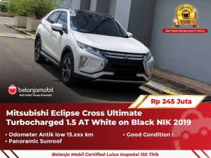 Jual bekas GARANSI 5THMitsubishi Eclipse Cross Ultimate 1.5 AT 2019 2020,lokasi di 