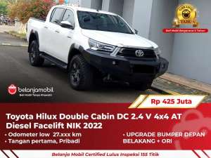 Jual bekas GARANSI 5THToyota Hilux Double Cabin DC 2.4 V 4x4 AT 2022 2023,lokasi di 