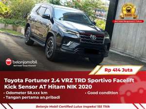 Jual bekas GARANSI 5THToyota Fortuner 2.4 VRZ TRD Sportivo Diesel 2020 2021,lokasi di 