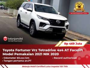 Jual bekas GARANSI 5THToyota Fortuner Vrz Tetradrive 4x4 Facelift 2020 2021,lokasi di 