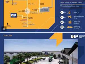 Gudang GIP Tahap 3, 1,9 M an, akses gate tol Juanda Tanjung Perak lokasi di Gedangan, tersedia melalui melalui situs Olx